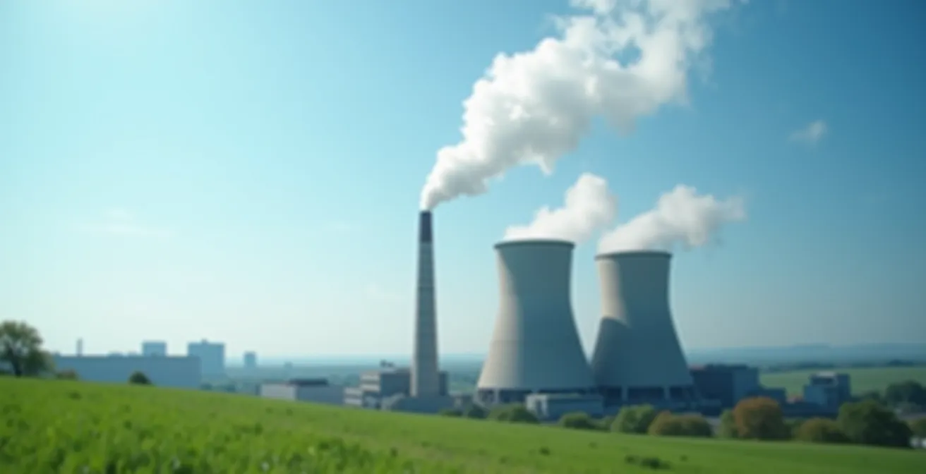 Représentation d'une usine intégrant les principes de l'économie circulaire