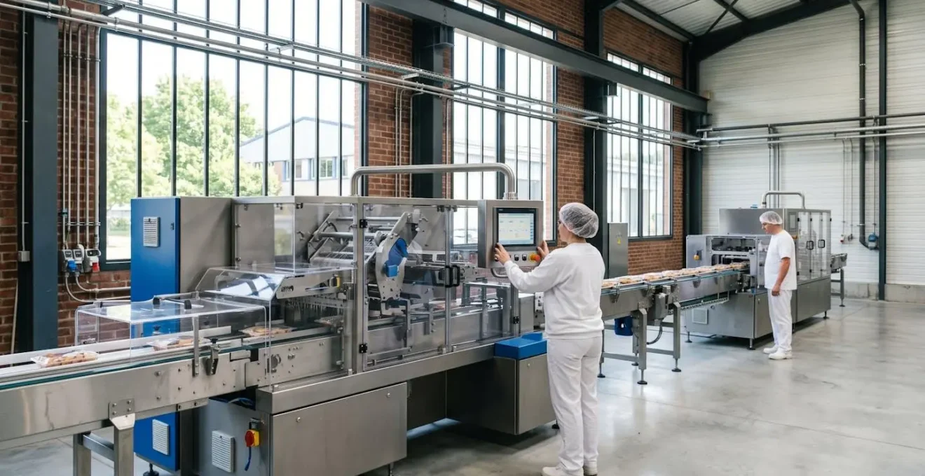 Équipements industriels modernes dans une usine agroalimentaire française, machines récemment installées grâce aux subventions d'investissement
